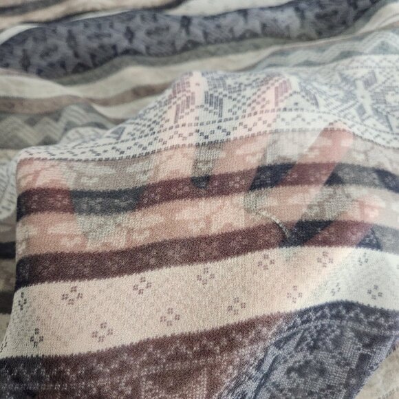 Anthropologie Sam + Lavi Dress sz Small Sheer Sheath Long Slevs Lightweight Boho - Picture 5 of 14